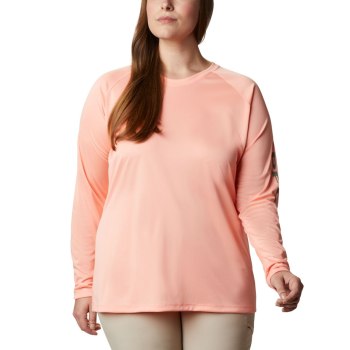 Columbia Tidal Heather Long Sleeve, Sudaderas Rosas Para Mujer | 483509-BOE